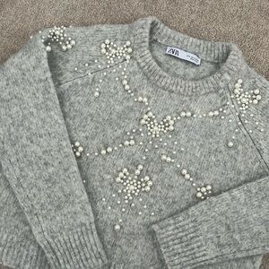 Sweater Zara with pearls